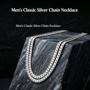 1pcs 5mm Alloy Cuban Link Chain Necklace Jewelry for Men, 18-23.6 Inches